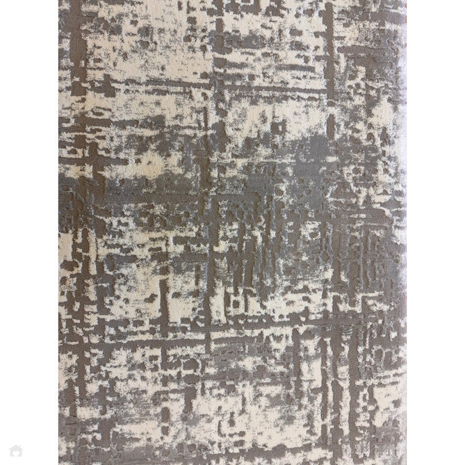 Kuza Abstract Modern Distressed Shimmer Hi-Lo Textured Soft Velvety Touch High-Density Durable Easy-Care Short Pile Mid Grey/Cream/Light Grey Rug-Asiatic Carpets-Rug Love - The Most Loved Rug Store
