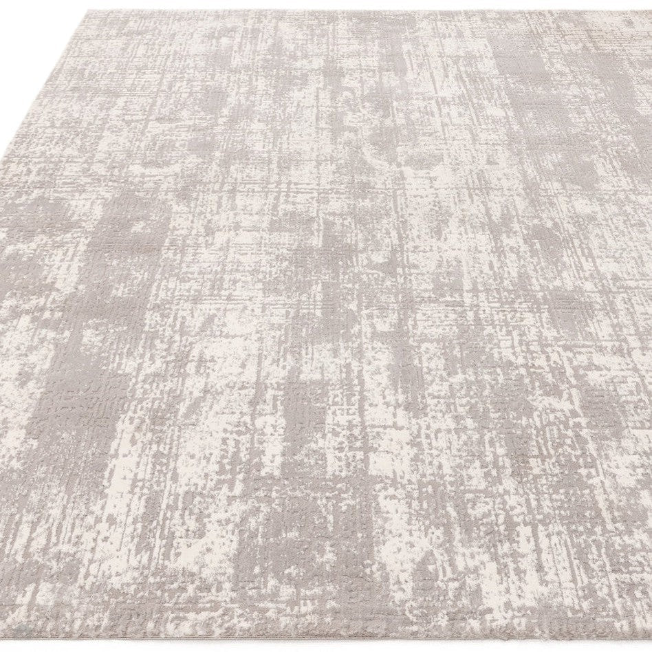 On Sale Kuza Abstract Modern Distressed Textured Soft-Touch Mid Grey ...