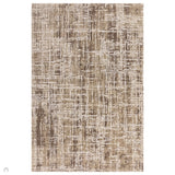 Kuza Abstract Modern Distressed Textured Soft-Touch Beige/Light Grey Rug 120 x 170 cm