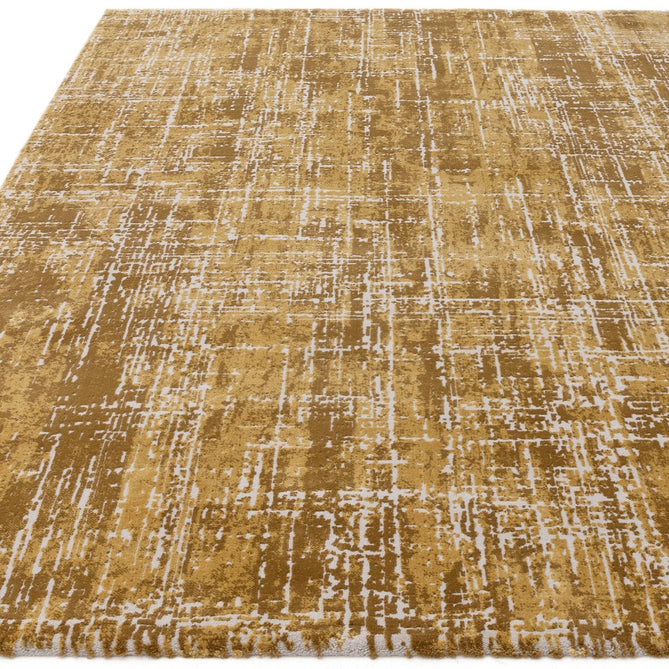 Kuza Abstract Modern Distressed Textured Soft-Touch Gold/Cream/Light Grey Rug-Asiatic Carpets-Rug Love - The Most Loved Rug Store