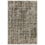 Kuza Abstract Modern Distressed Textured Soft-Touch Khaki/Light Grey Rug