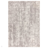 Kuza Abstract Modern Distressed Textured Soft-Touch Mid Grey/Light Grey Rug