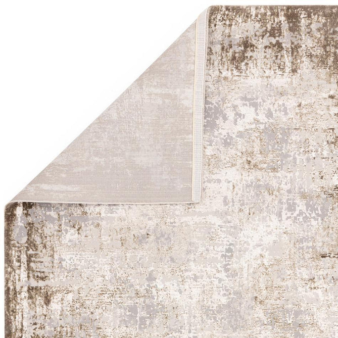 Kuza Border Modern Abstract Distressed Shimmer Hi-Lo Textured Soft Velvety Touch High-Density Durable Easy-Care Short Pile Beige Runner-Asiatic Carpets-Rug Love - The Most Loved Rug Store
