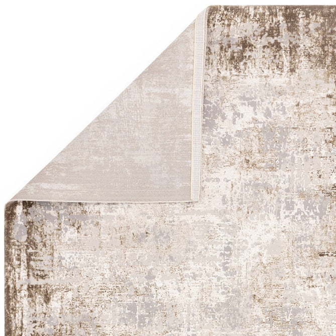 Kuza Border Modern Abstract Distressed Shimmer Hi-Lo Textured Soft Velvety Touch High-Density Durable Easy-Care Short Pile Beige/Light Grey/Cream Rug-Asiatic Carpets-Rug Love - The Most Loved Rug Store