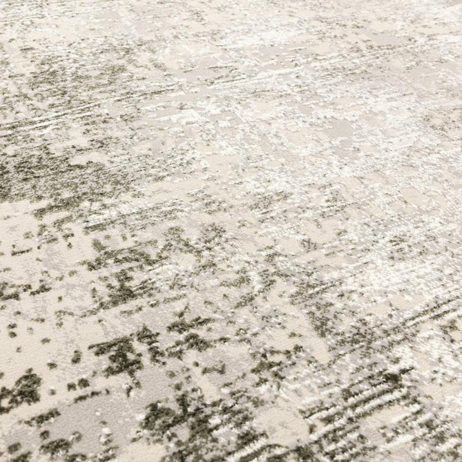Kuza Border Modern Abstract Distressed Shimmer Hi-Lo Textured Soft Velvety Touch High-Density Durable Easy-Care Short Pile Khaki/Light Grey/Cream Runner-Asiatic Carpets-Rug Love - The Most Loved Rug Store