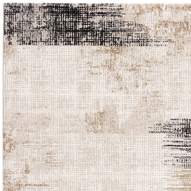 Kuza Lines Ikat Modern Abstract Distressed Textured Soft-Touch Beige/Light Grey/Black/Ivory Rug-Asiatic Carpets-Rug Love - The Most Loved Rug Store