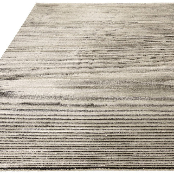 Kuza Plain Stripe Modern Abstract Distressed Shimmer Hi-Lo Textured Soft Velvety Touch High-Density Durable Easy-Care Short Pile Khaki Rug-Asiatic Carpets-Rug Love - The Most Loved Rug Store
