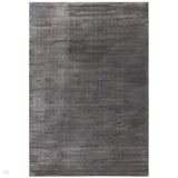 Kuza Plain Stripe Modern Distressed Textured Soft-Touch Charcoal Rug
