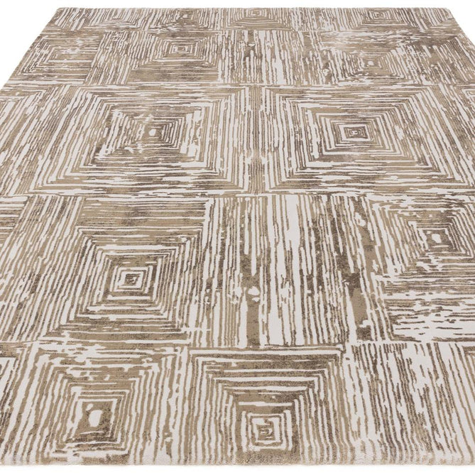 Kuza Portrait Modern Abstract Distressed Shimmer Hi-Lo Textured Soft Velvety Touch High-Density Durable Easy-Care Short Pile Beige Rug-Asiatic Carpets-Rug Love - The Most Loved Rug Store
