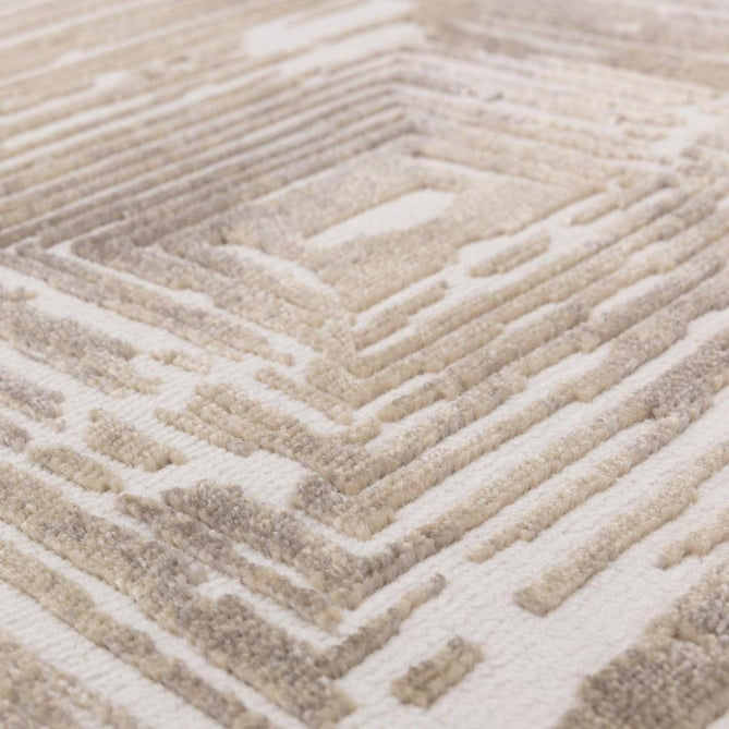 Kuza Portrait Modern Abstract Distressed Shimmer Hi-Lo Textured Soft Velvety Touch High-Density Durable Easy-Care Short Pile Beige Rug-Asiatic Carpets-Rug Love - The Most Loved Rug Store