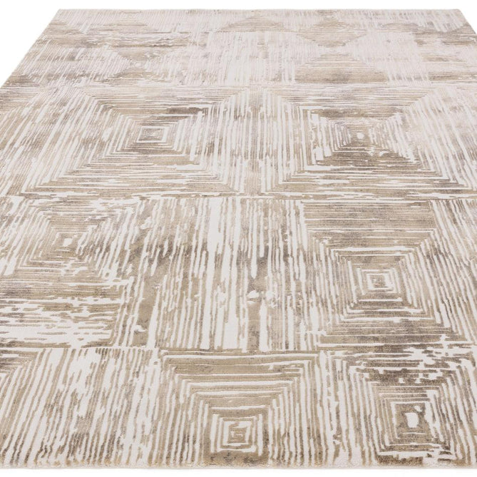 Kuza Portrait Modern Abstract Distressed Shimmer Hi-Lo Textured Soft Velvety Touch High-Density Durable Easy-Care Short Pile Beige Rug-Asiatic Carpets-Rug Love - The Most Loved Rug Store