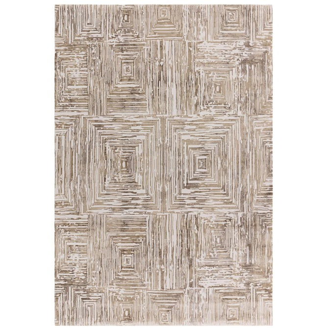 Kuza Portrait Modern Abstract Distressed Shimmer Hi-Lo Textured Soft Velvety Touch High-Density Durable Easy-Care Short Pile Beige Rug-Asiatic Carpets-Rug Love - The Most Loved Rug Store