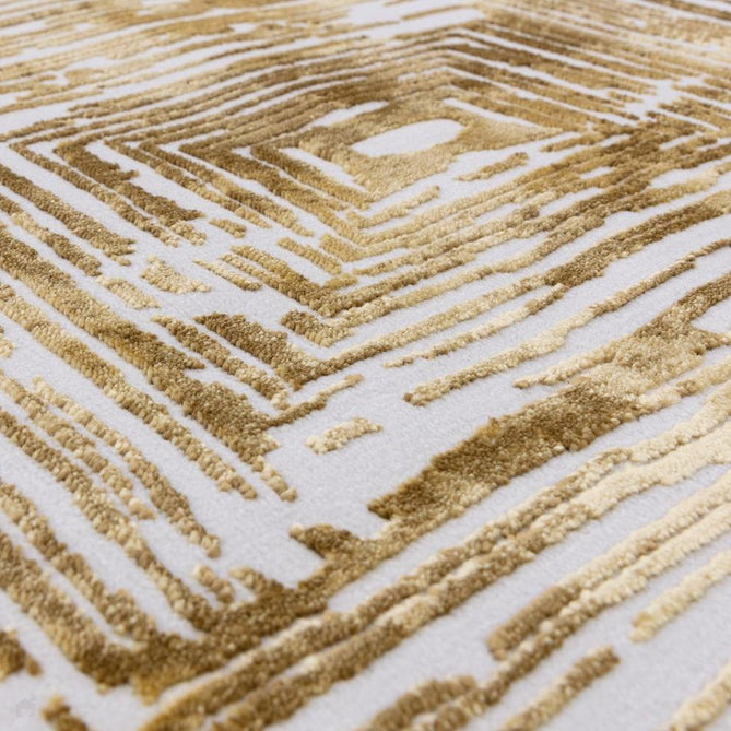 Kuza Portrait Modern Abstract Distressed Shimmer Hi-Lo Textured Soft Velvety Touch High-Density Durable Easy-Care Short Pile Gold Rug-Asiatic Carpets-Rug Love - The Most Loved Rug Store