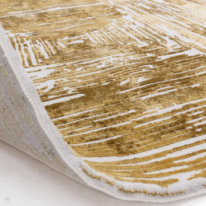 Kuza Portrait Modern Abstract Distressed Shimmer Hi-Lo Textured Soft Velvety Touch High-Density Durable Easy-Care Short Pile Gold Rug-Asiatic Carpets-Rug Love - The Most Loved Rug Store