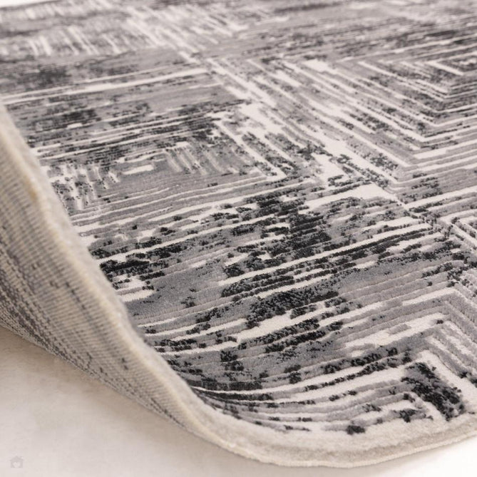 Kuza Portrait Modern Abstract Distressed Shimmer Hi-Lo Textured Soft Velvety Touch High-Density Durable Easy-Care Short Pile Grey Rug-Asiatic Carpets-Rug Love - The Most Loved Rug Store