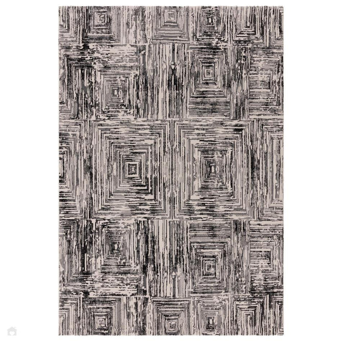 Kuza Portrait Modern Abstract Distressed Shimmer Hi-Lo Textured Soft Velvety Touch High-Density Durable Easy-Care Short Pile Grey Rug-Asiatic Carpets-Rug Love - The Most Loved Rug Store