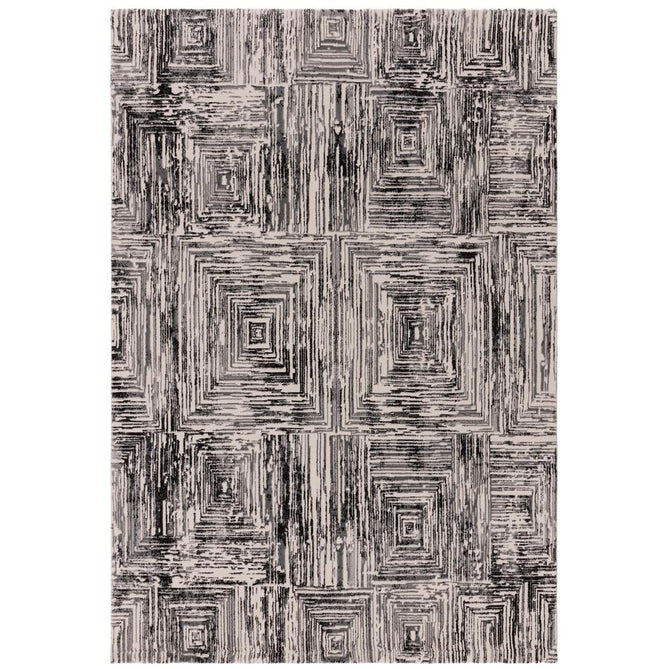 Kuza Portrait Modern Abstract Distressed Shimmer Hi-Lo Textured Soft Velvety Touch High-Density Durable Easy-Care Short Pile Grey Rug-Asiatic Carpets-Rug Love - The Most Loved Rug Store