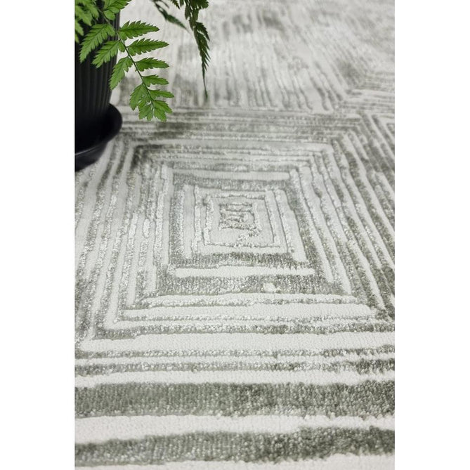 Kuza Portrait Modern Abstract Distressed Shimmer Hi-Lo Textured Soft Velvety Touch High-Density Durable Easy-Care Short Pile Khaki Green Rug-Asiatic Carpets-Rug Love - The Most Loved Rug Store