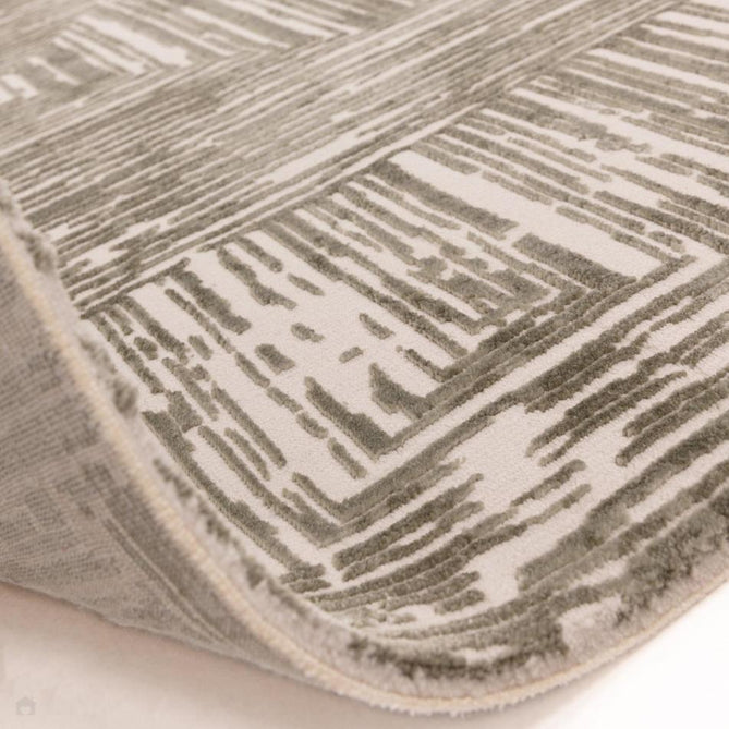 Kuza Portrait Modern Abstract Distressed Shimmer Hi-Lo Textured Soft Velvety Touch High-Density Durable Easy-Care Short Pile Khaki Green Rug-Asiatic Carpets-Rug Love - The Most Loved Rug Store