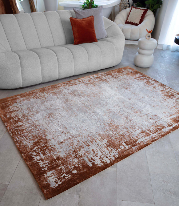 Kuza Border Terracotta Runner-Asiatic Carpets-Rug Love - The Most Loved Rug Store