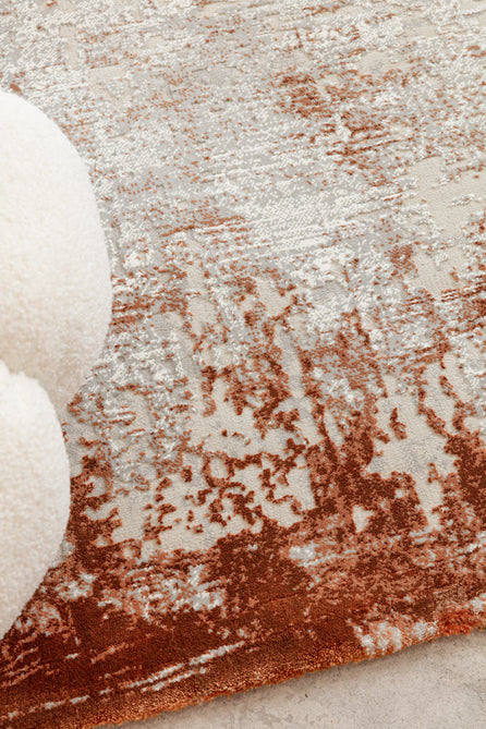 Kuza Border Terracotta Runner-Asiatic Carpets-Rug Love - The Most Loved Rug Store