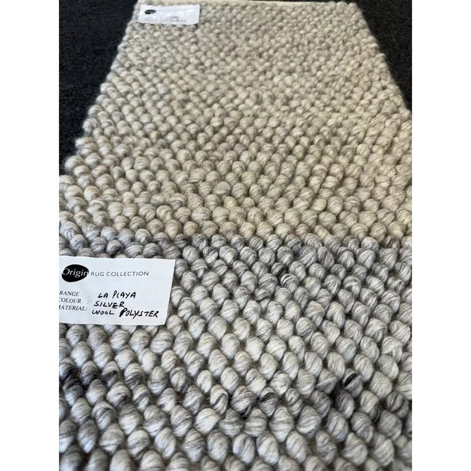La Playa Modern Plain Mottled Beaded Pebble Hand Woven Textured Wool Flat-Pile Natural Rug-Origins-Rug Love - The Most Loved Rug Store