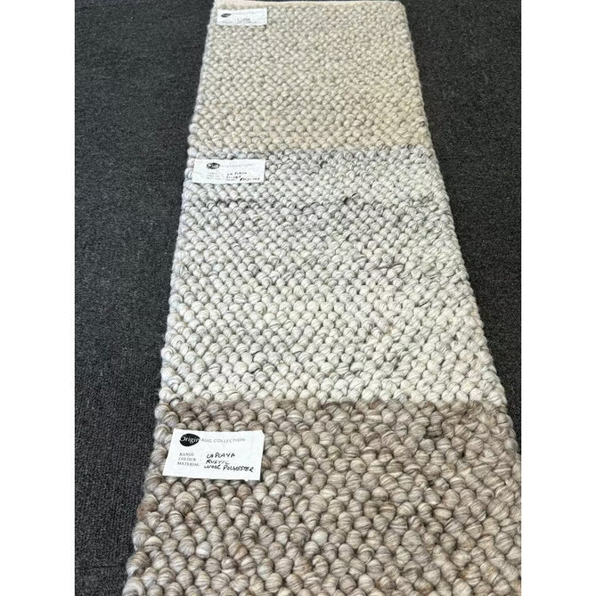 La Playa Modern Plain Mottled Beaded Pebble Hand Woven Textured Wool Flat-Pile Silver/Ivory Rug-Origins-Rug Love - The Most Loved Rug Store