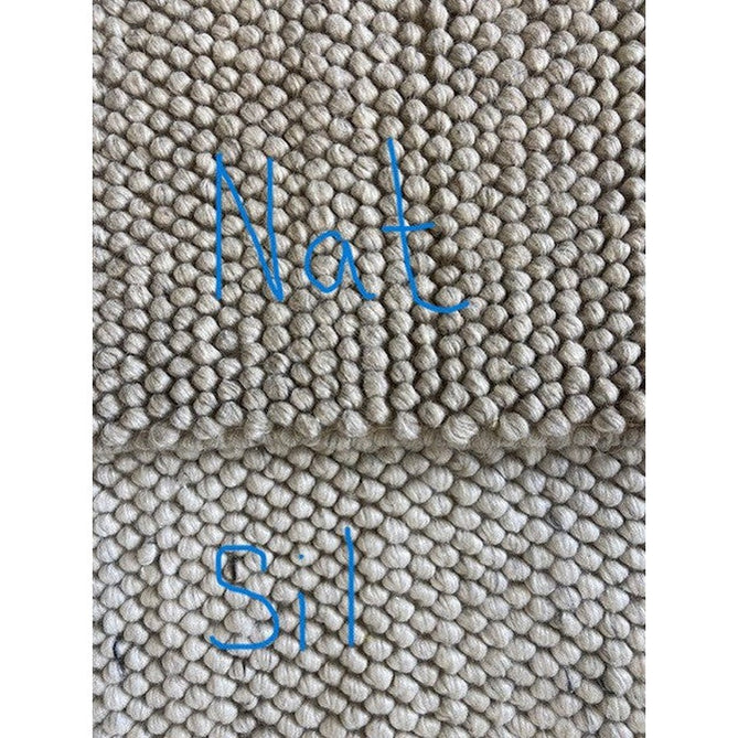 La Playa Modern Plain Mottled Beaded Pebble Hand Woven Textured Wool Flat-Pile Silver/Ivory Rug-Origins-Rug Love - The Most Loved Rug Store