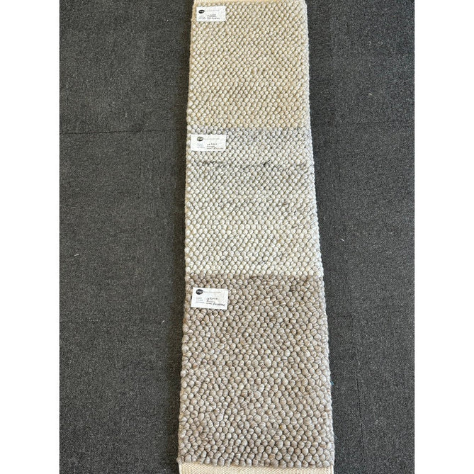 La Playa Modern Plain Mottled Beaded Pebble Hand Woven Textured Wool Flat-Pile Silver/Ivory Rug-Origins-Rug Love - The Most Loved Rug Store