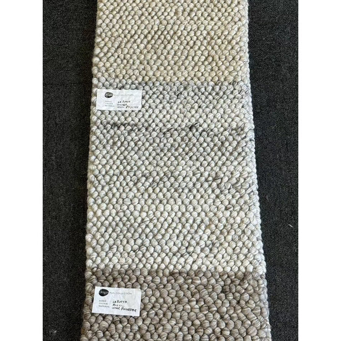 La Playa Modern Plain Mottled Beaded Pebble Hand Woven Textured Wool Flat-Pile Silver/Ivory Rug-Origins-Rug Love - The Most Loved Rug Store