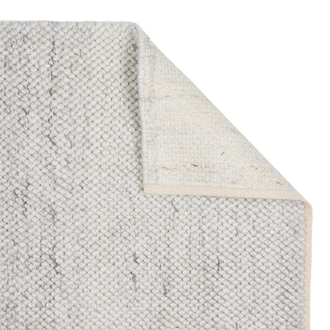 La Playa Modern Plain Mottled Beaded Pebble Hand Woven Textured Wool Flat-Pile Silver/Charcoal Grey/vory Rug