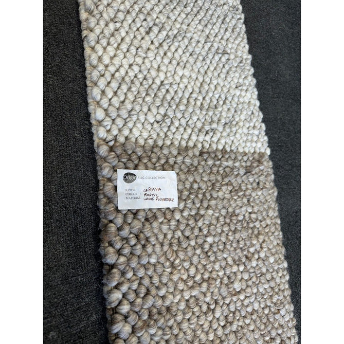 La Playa Modern Plain Mottled Beaded Pebble Hand Woven Textured Wool Flat-Pile Silver/Ivory Rug-Origins-Rug Love - The Most Loved Rug Store