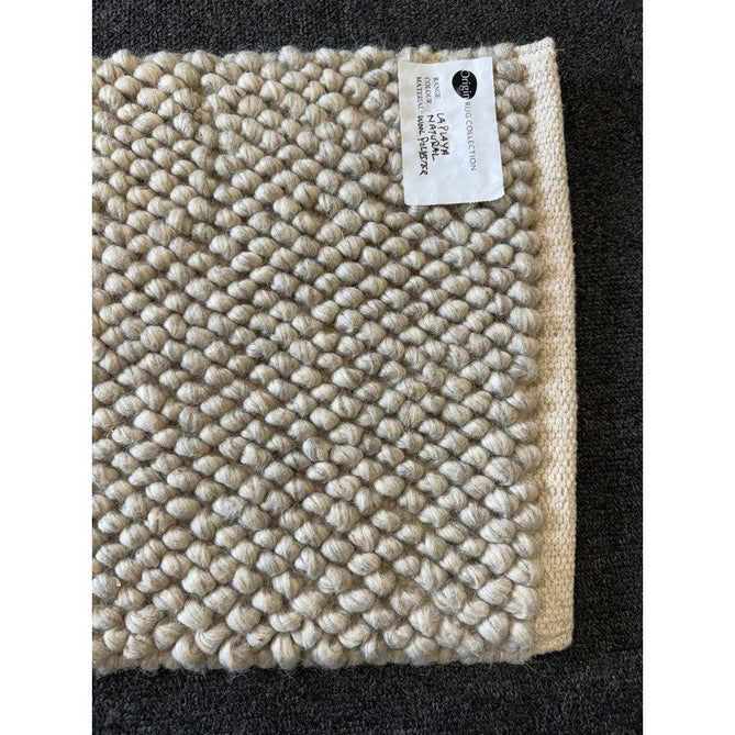 La Playa Modern Plain Mottled Beaded Pebble Hand Woven Textured Wool Flat-Pile Silver/Ivory Rug-Origins-Rug Love - The Most Loved Rug Store