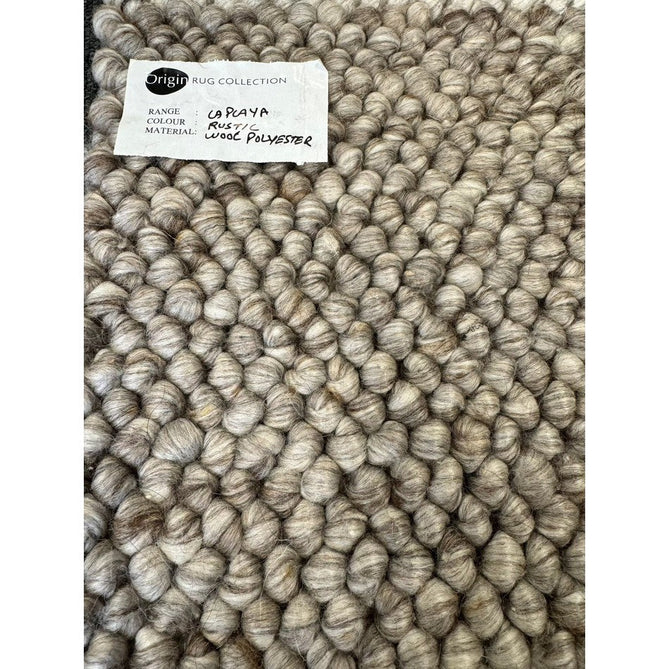 La Playa Modern Plain Mottled Beaded Pebble Hand Woven Textured Wool Flat-Pile Silver/Ivory Rug-Origins-Rug Love - The Most Loved Rug Store
