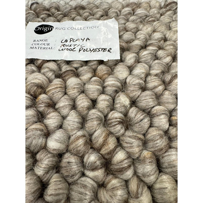 La Playa Modern Plain Mottled Beaded Pebble Hand Woven Textured Wool Flat-Pile Silver/Ivory Rug-Origins-Rug Love - The Most Loved Rug Store