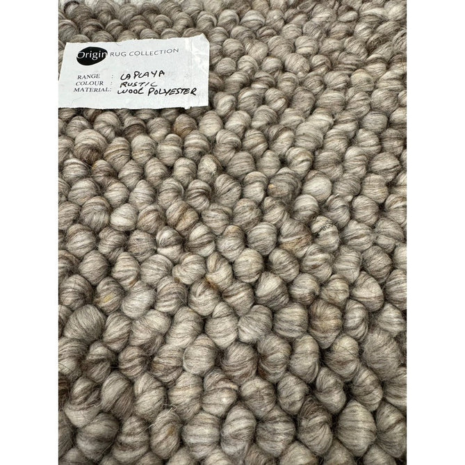 La Playa Modern Plain Mottled Beaded Pebble Hand Woven Textured Wool Flat-Pile Silver/Ivory Rug-Origins-Rug Love - The Most Loved Rug Store