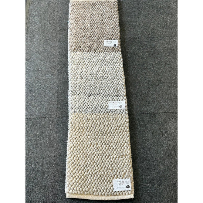 La Playa Modern Plain Mottled Beaded Pebble Hand Woven Textured Wool Flat-Pile Silver/Ivory Rug-Origins-Rug Love - The Most Loved Rug Store
