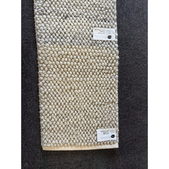 La Playa Modern Plain Mottled Beaded Pebble Hand Woven Textured Wool Flat-Pile Silver/Ivory Rug-Origins-Rug Love - The Most Loved Rug Store