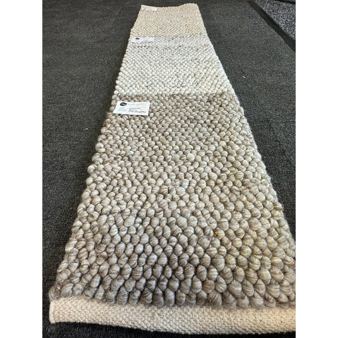 La Playa Modern Plain Mottled Beaded Pebble Hand Woven Textured Wool Flat-Pile Silver/Ivory Rug-Origins-Rug Love - The Most Loved Rug Store