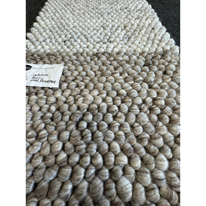 La Playa Modern Plain Mottled Beaded Pebble Hand Woven Textured Wool Flat-Pile Silver/Ivory Rug-Origins-Rug Love - The Most Loved Rug Store