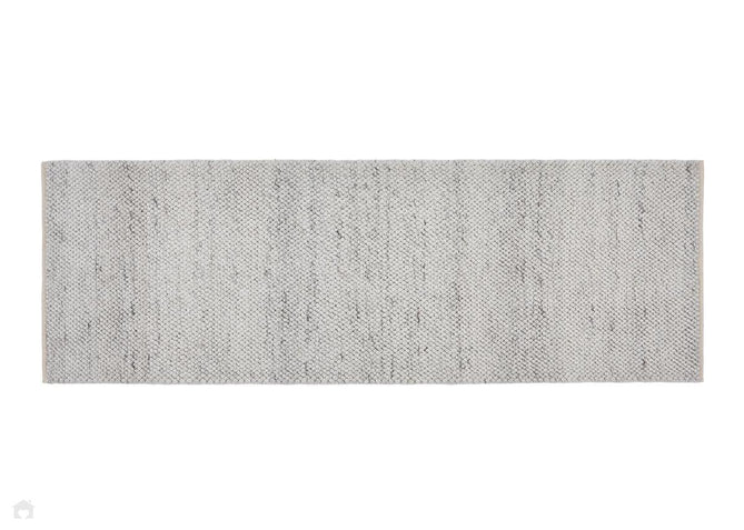 La Playa Modern Plain Mottled Beaded Pebble Hand Woven Textured Wool Flat-Pile Silver/Charcoal Grey/vory Rug
