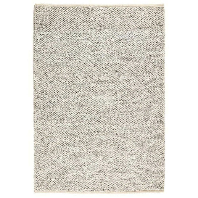La Playa Modern Plain Mottled Beaded Pebble Hand Woven Textured Wool Flat-Pile Silver/Ivory Rug-Origins-Rug Love - The Most Loved Rug Store