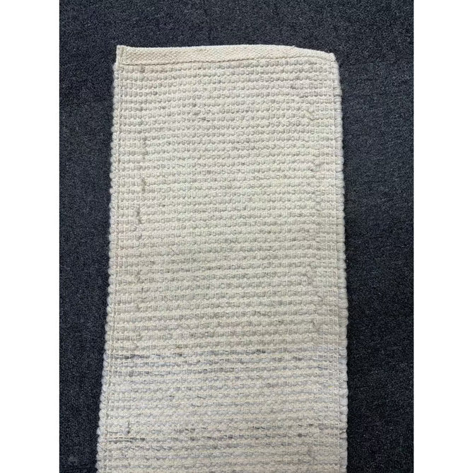 La Playa Modern Plain Mottled Beaded Pebble Hand Woven Textured Wool Flat-Pile Silver/Ivory Rug 120x170cm-Shop Returns-Rug Love - The Most Loved Rug Store