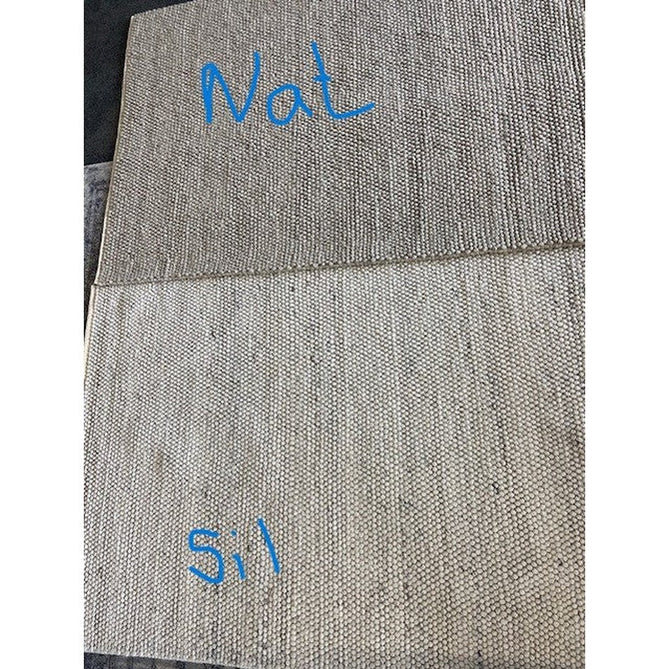 La Playa Modern Plain Mottled Beaded Pebble Hand Woven Textured Wool Looped Pile Silver/Charcoal Grey/vory Rug-Origins-Rug Love - The Most Loved Rug Store