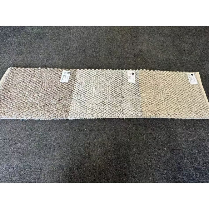 La Playa Modern Plain Mottled Beaded Pebble Hand Woven Textured Wool Looped Pile Silver/Charcoal Grey/vory Rug-Origins-Rug Love - The Most Loved Rug Store