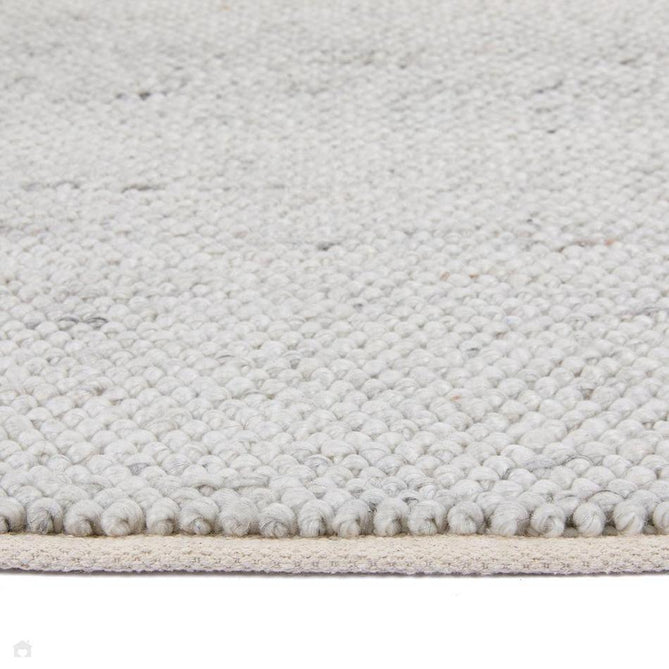 La Playa Modern Plain Mottled Beaded Pebble Hand Woven Textured Wool Looped Pile Silver/Charcoal Grey/vory Rug-Origins-Rug Love - The Most Loved Rug Store