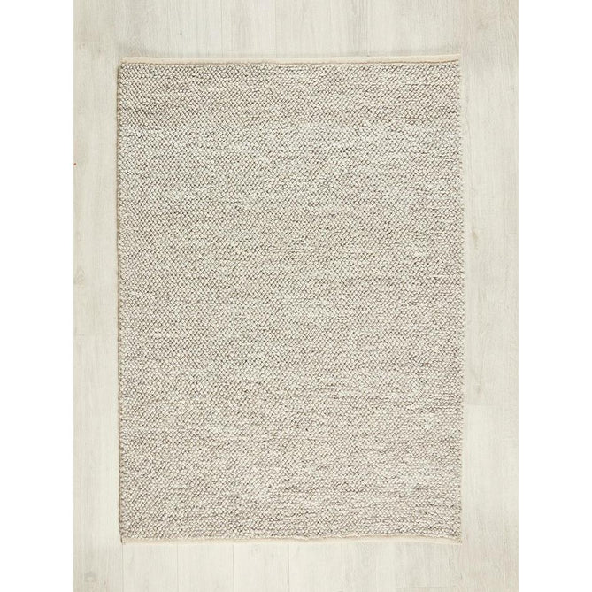 La Playa Modern Plain Mottled Beaded Pebble Hand Woven Textured Wool Looped Pile Silver/Charcoal Grey/vory Rug-Origins-Rug Love - The Most Loved Rug Store