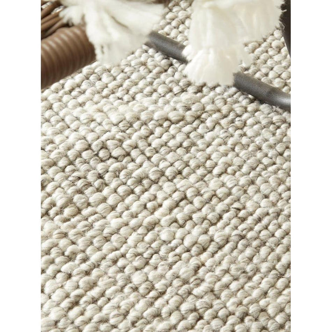 La Playa Modern Plain Mottled Beaded Pebble Hand Woven Textured Wool Looped Pile Silver/Charcoal Grey/vory Rug-Origins-Rug Love - The Most Loved Rug Store