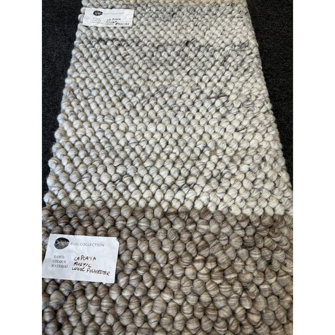 La Playa Modern Plain Mottled Beaded Pebble Hand Woven Textured Wool Looped Pile Silver/Charcoal Grey/vory Rug-Origins-Rug Love - The Most Loved Rug Store