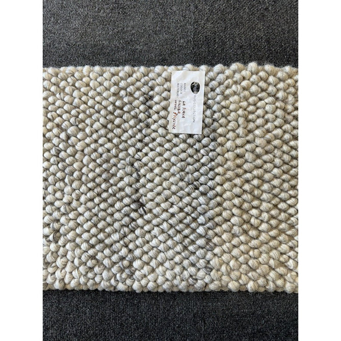 La Playa Modern Plain Mottled Beaded Pebble Hand Woven Textured Wool Looped Pile Silver/Charcoal Grey/vory Rug-Origins-Rug Love - The Most Loved Rug Store